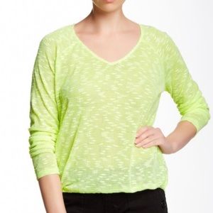 NWT Sanctuary Beach 3/4 Lime Sweater